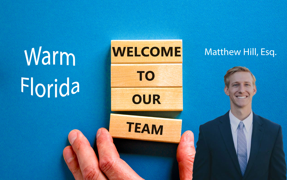 Welcome Matthew Hill, Esq.