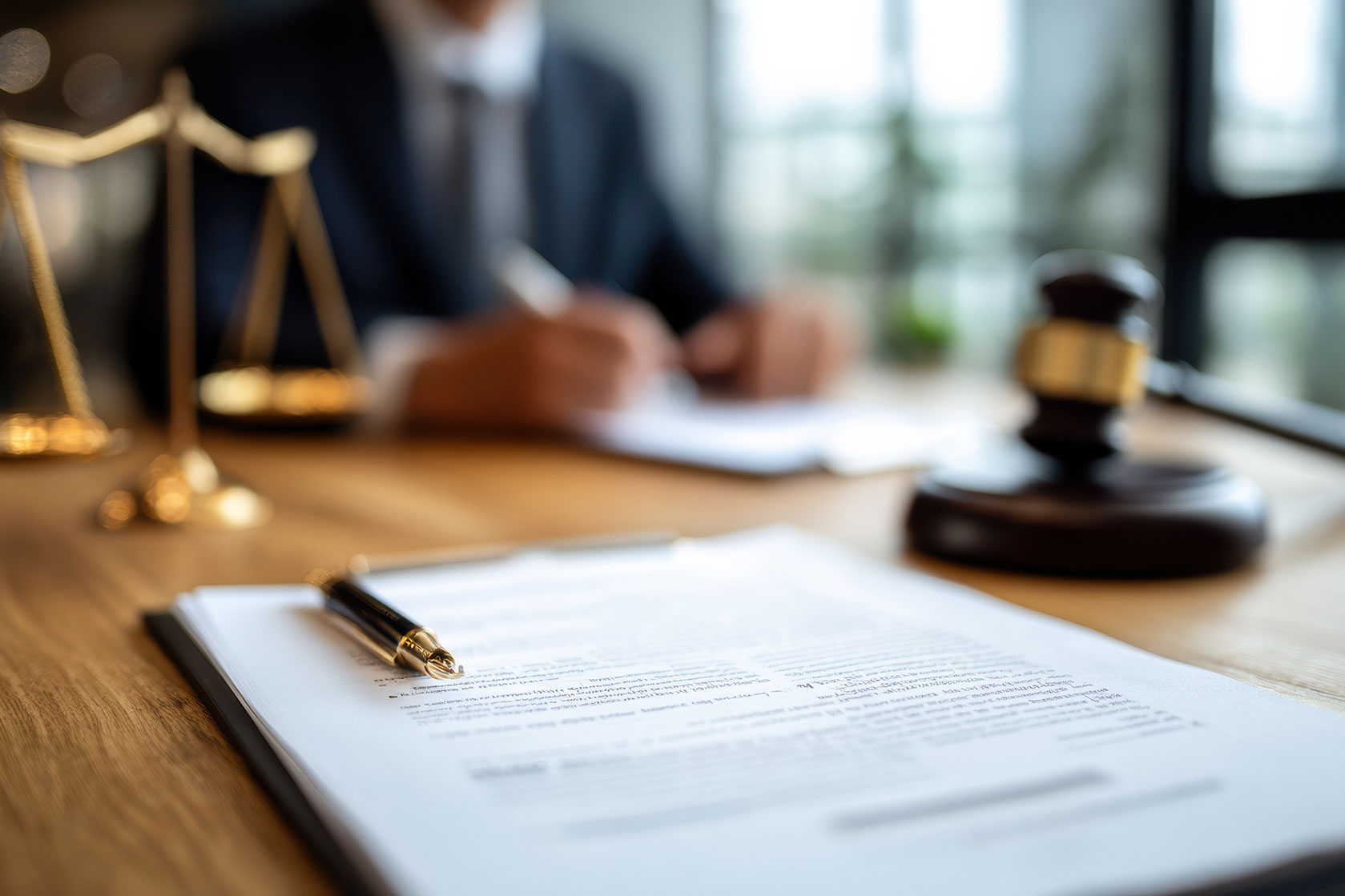 legal papers on table