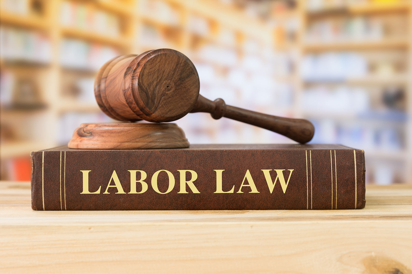 gavel and book with Labor Law on spine